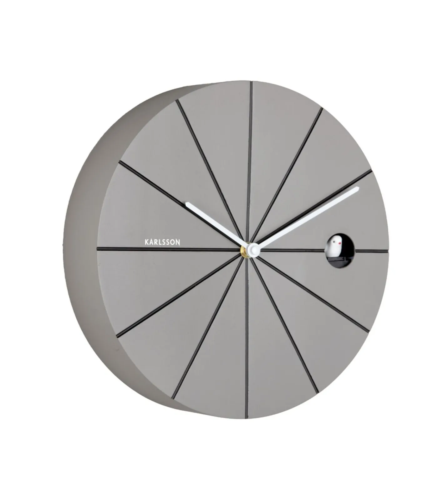 Sale Wandklok Destacado Cuckoo - Grijs - 28x28x28cm Klokken