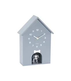 New Wandklok Dog House - Grijs - 24.9x9x27cm Klokken