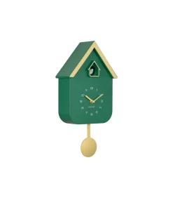 Best Wandklok Dupla Color Cuckoo - Groen - 21.5x21.5x41.5cm Klokken