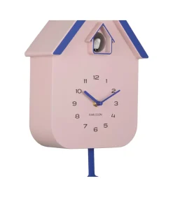 Hot Wandklok Dupla Color Cuckoo - Roze - 21.5x21.5x41.5cm Klokken