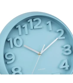 Clearance Wandklok Elevated Classic Numbers - Mistig blauw - 5x33.5x33.5cm Klokken