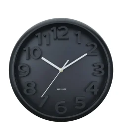 Sale Wandklok Elevated Classic Numbers - Mat zwart - 5x33.5x33.5cm Klokken