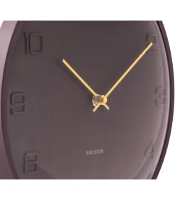 Clearance Wandklok Fuerte Dome - Bruin - 30.5x30.5x30.5cm Klokken