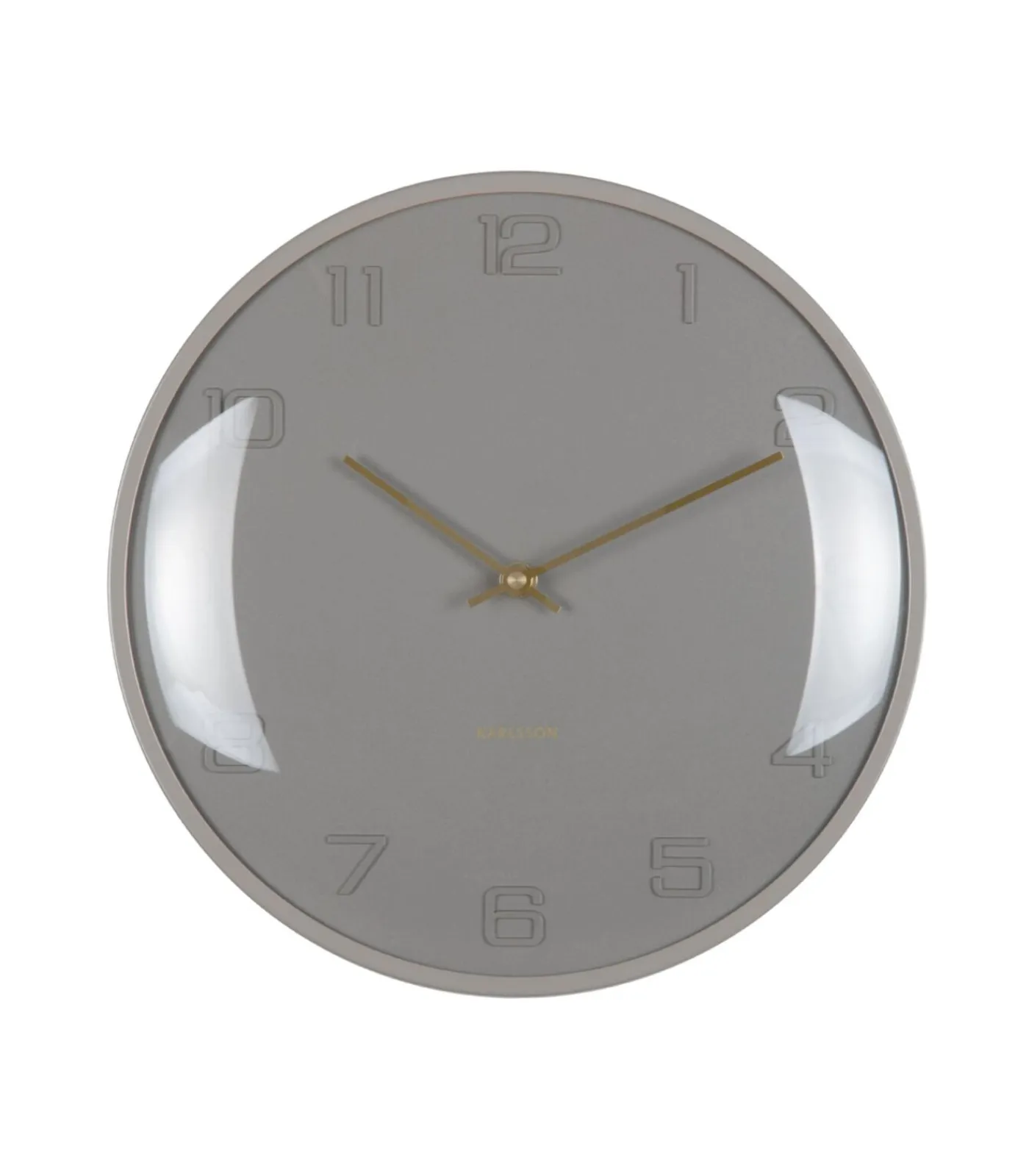 Wandklok Fuerte Dome - Grijs - 30.5x30.5x30.5cm Klokken