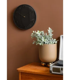 New Wandklok Fuerte Dome - Zwart - 30.5x30.5x30.5cm Klokken