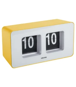 Best Wandklok Funky Flip - Heldergeel - 7x17.7x9.2cm Klokken