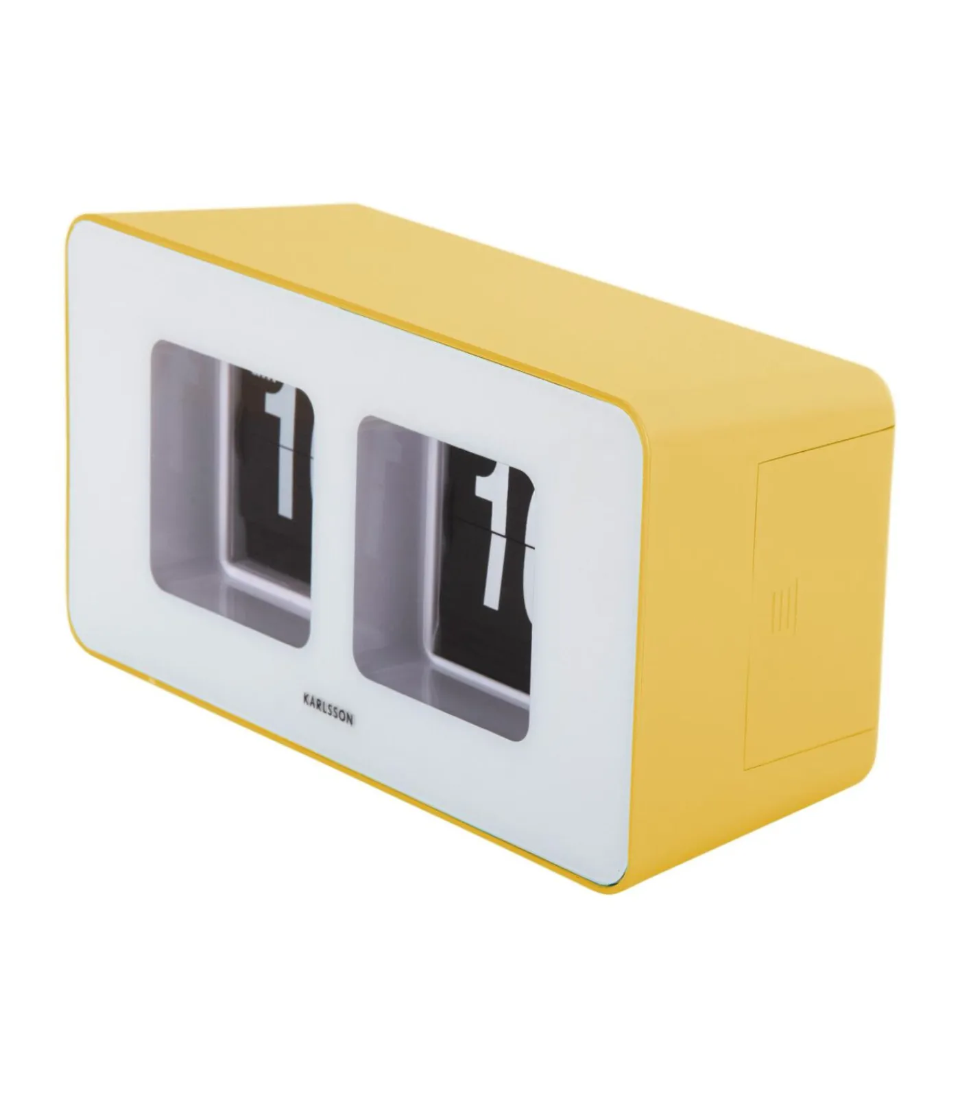 Best Wandklok Funky Flip - Heldergeel - 7x17.7x9.2cm Klokken