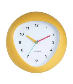 Online Wandklok Funky Vibes - Heldergeel - 4.4x25.5x25.5cm Klokken