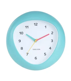 Online Wandklok Funky Vibes - Turquoise - 4.4x25.5x25.5cm Klokken