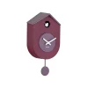 Outlet Wandklok Grato Cuckoo - Donkerpaars - 9.2x17.5x33.2cm Klokken