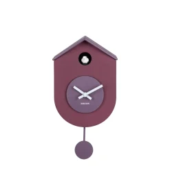 Outlet Wandklok Grato Cuckoo - Donkerpaars - 9.2x17.5x33.2cm Klokken