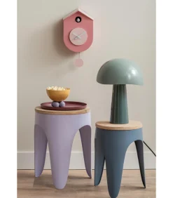 Hot Wandklok Grato Cuckoo - Lichtroze - 9.2x17.5x33.2cm Klokken