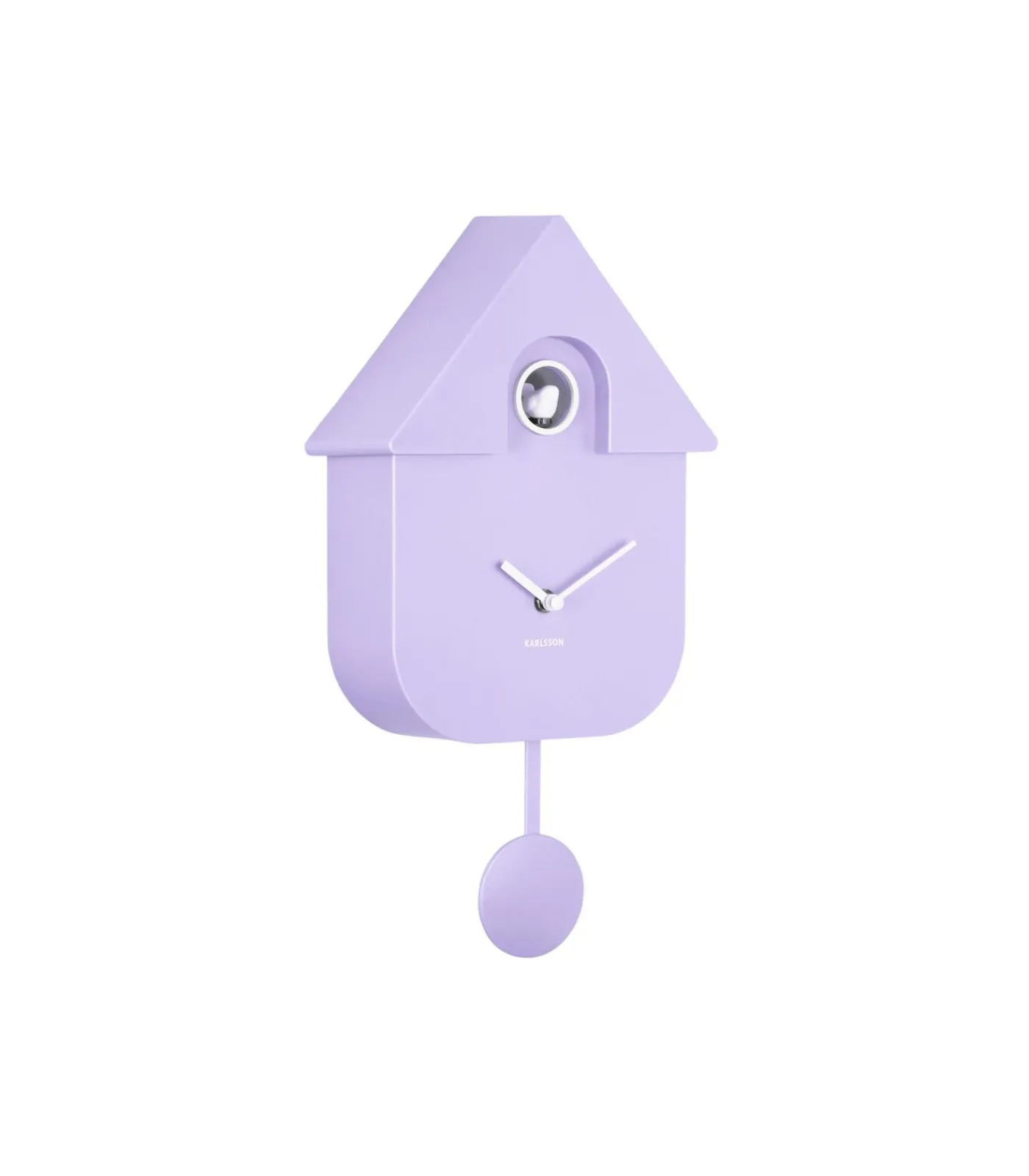 Clearance Wandklok Modern Cuckoo - Zachtpaars - 8.5x21.5x41cm Klokken