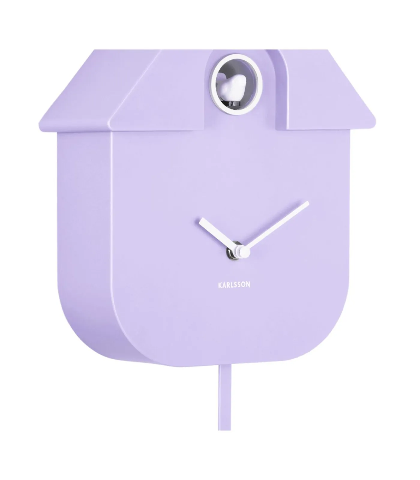 Clearance Wandklok Modern Cuckoo - Zachtpaars - 8.5x21.5x41cm Klokken