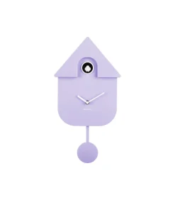 Clearance Wandklok Modern Cuckoo - Zachtpaars - 8.5x21.5x41cm Klokken