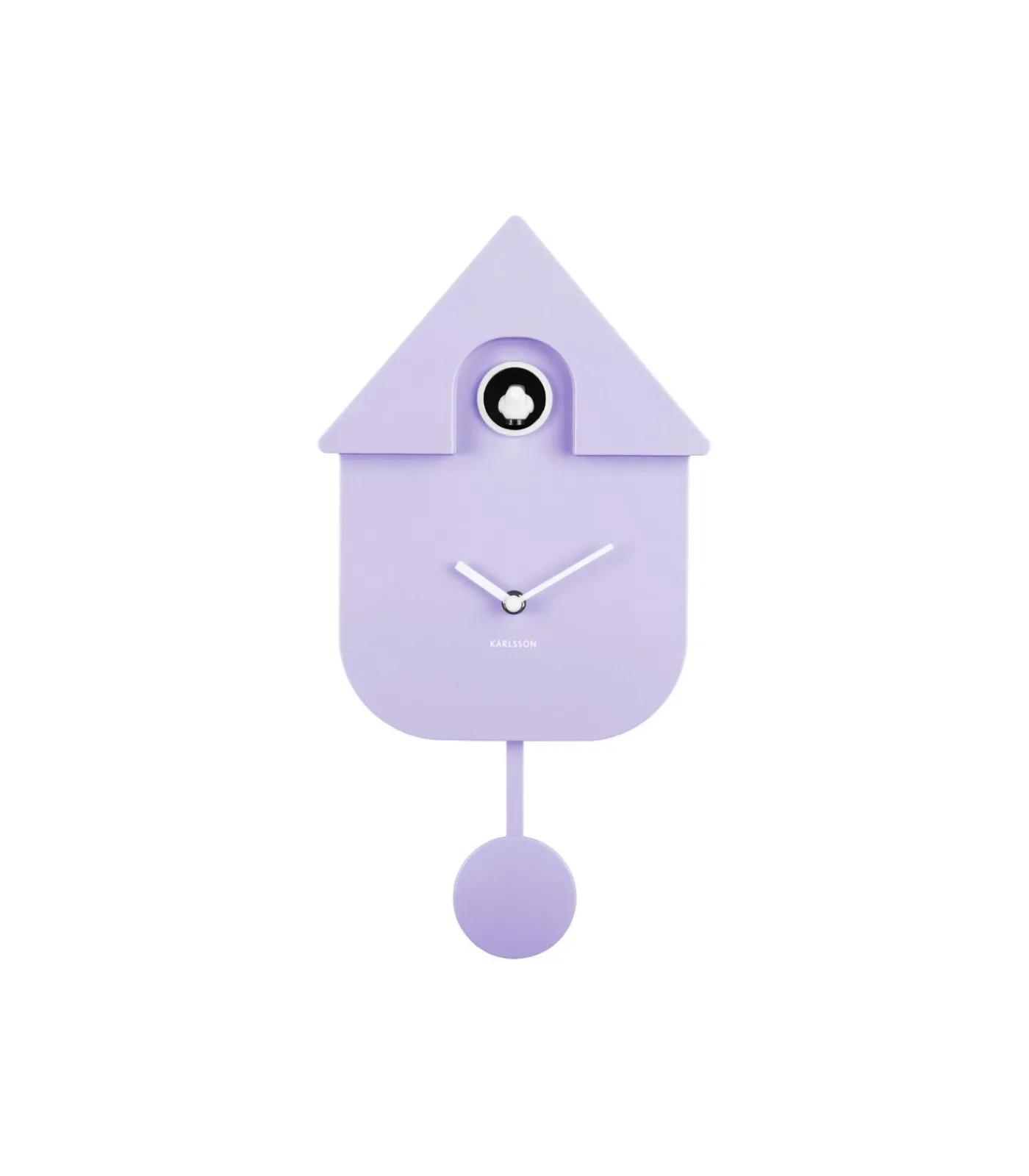 Clearance Wandklok Modern Cuckoo - Zachtpaars - 8.5x21.5x41cm Klokken