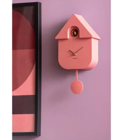 Discount Wandklok Modern Cuckoo Oro - Roze - 21.5x8.5x41cm Klokken
