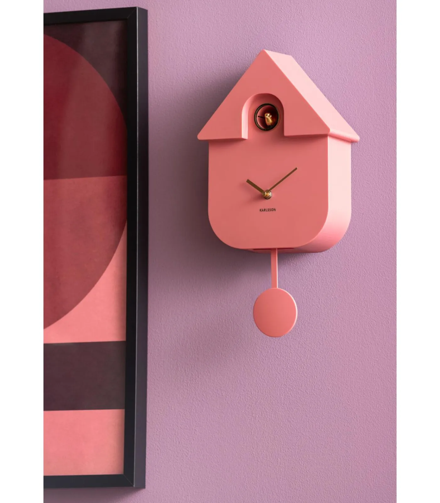 Discount Wandklok Modern Cuckoo Oro - Roze - 21.5x8.5x41cm Klokken