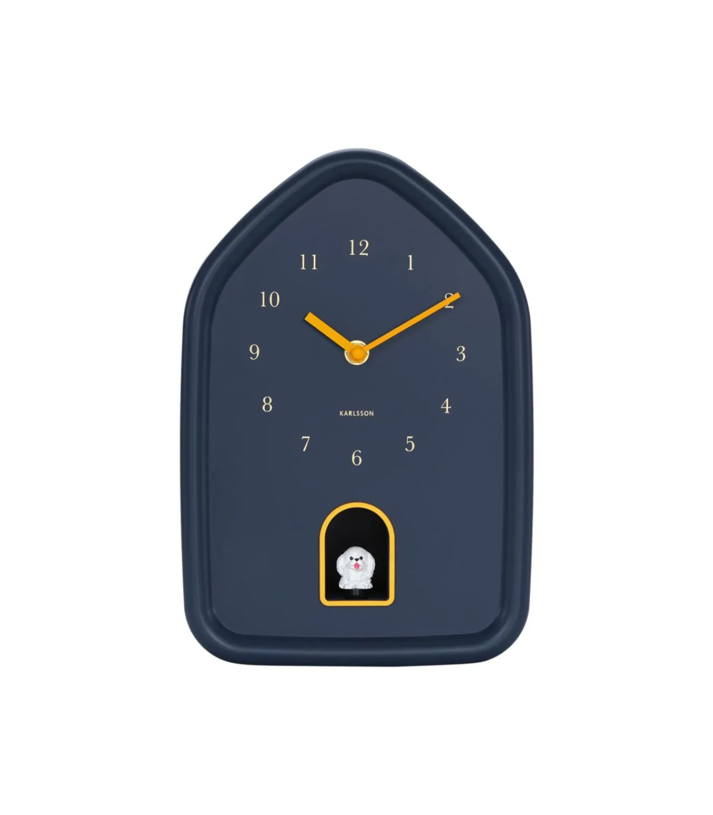 Clearance Wandklok Modern Doggy - Blauw - 29.1x20x29.1cm Klokken