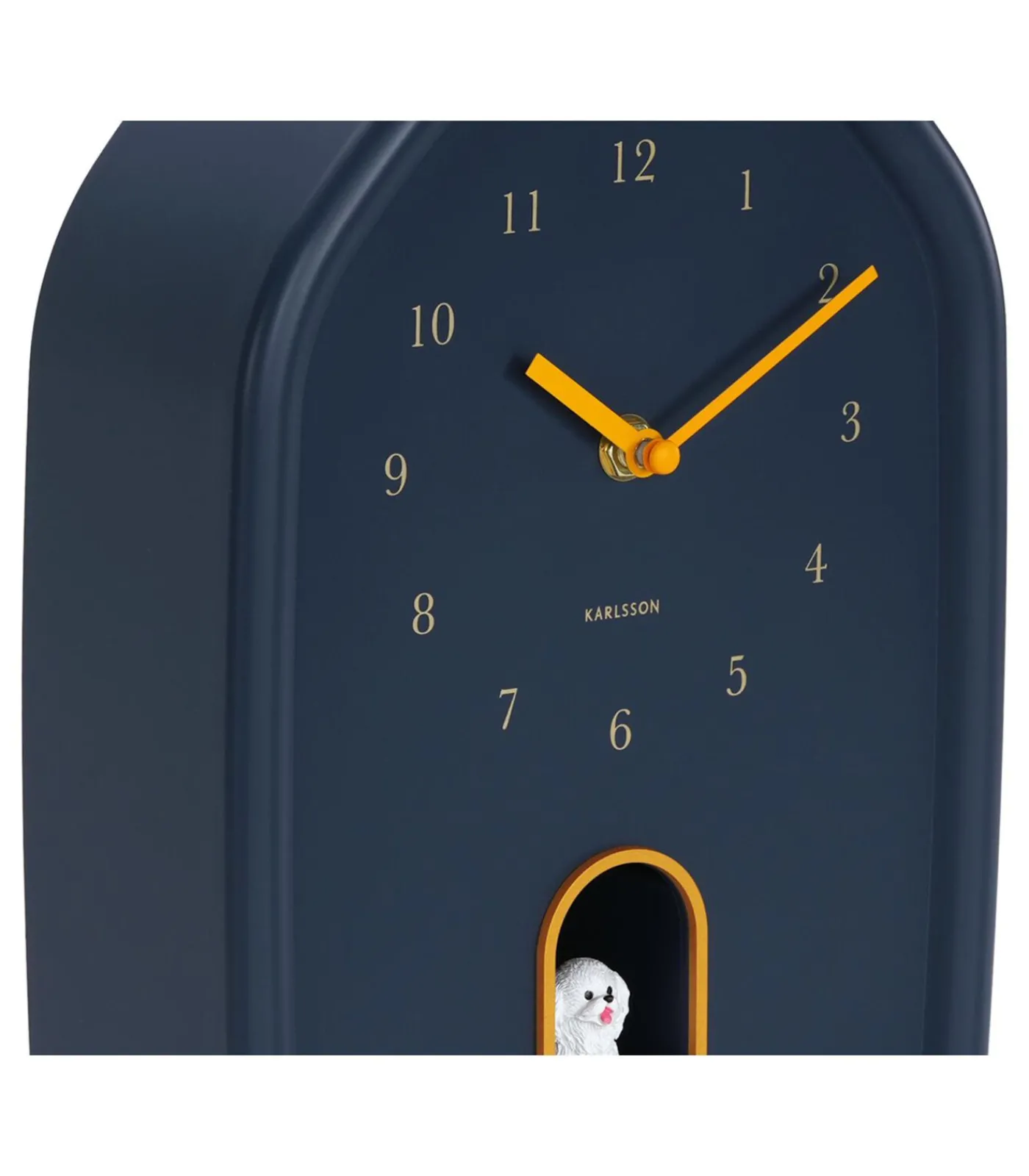 Clearance Wandklok Modern Doggy - Blauw - 29.1x20x29.1cm Klokken