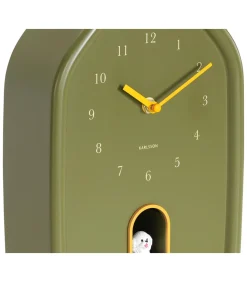 Discount Wandklok Modern Doggy - Groen - 29.1x20x29.1cm Klokken