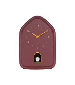 Online Wandklok Modern Doggy - Rood - 29.1x20x29.1cm Klokken