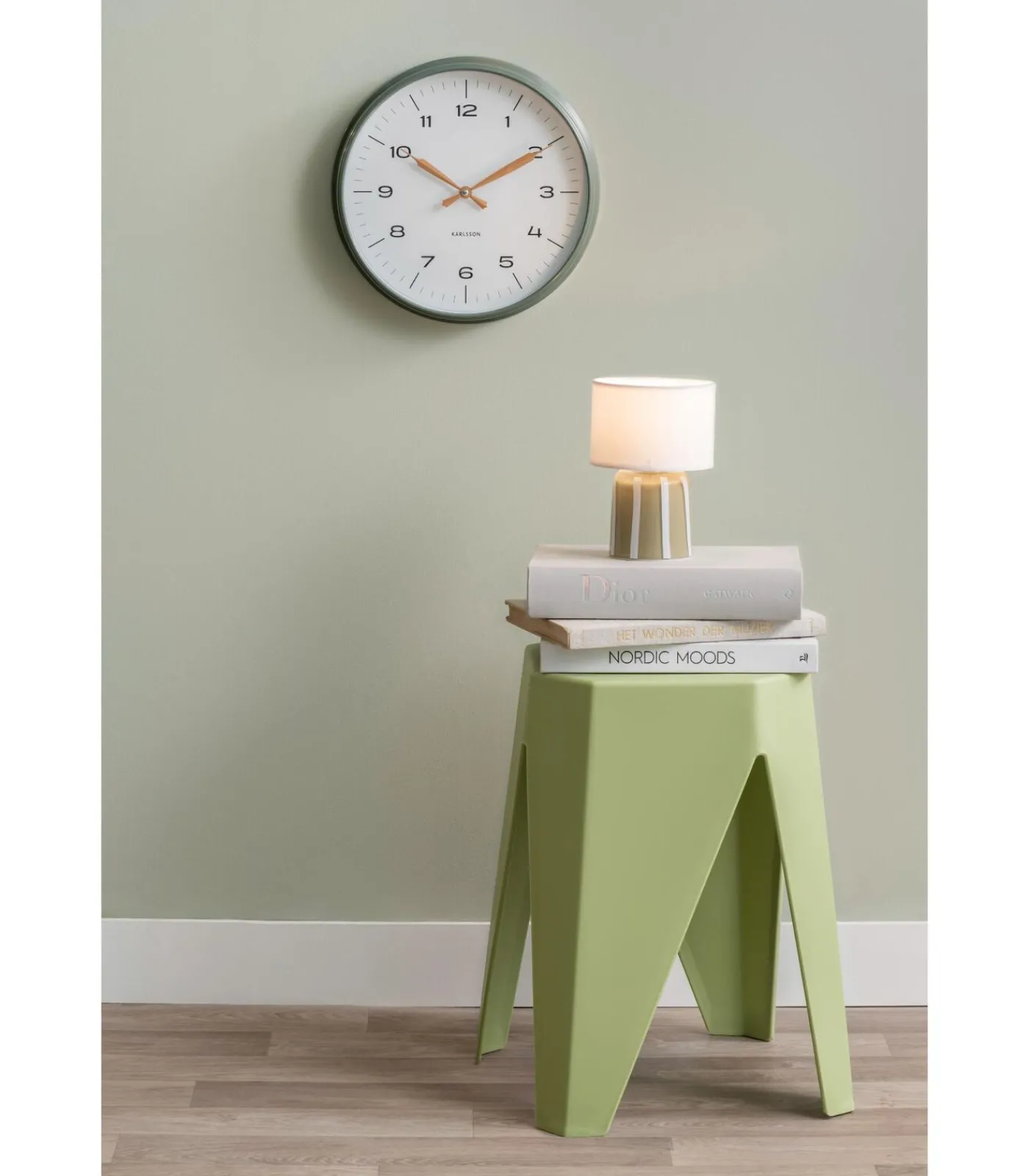 Outlet Wandklok Modern Factory - Jungle groen - Ø30cm Klokken