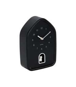 Hot Wandklok Modern Kitty - Zwart - 29.1x20x29.1cm Klokken