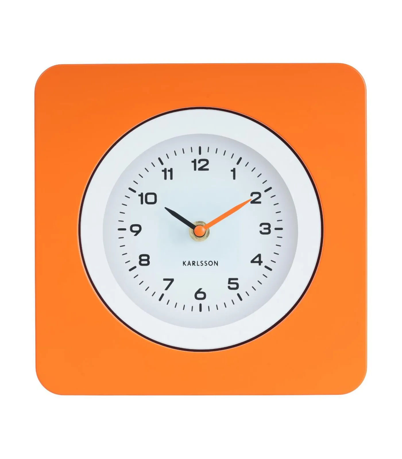 Outlet Wandklok New Vintage - Helderoranje - 4.4x22x22cm Klokken