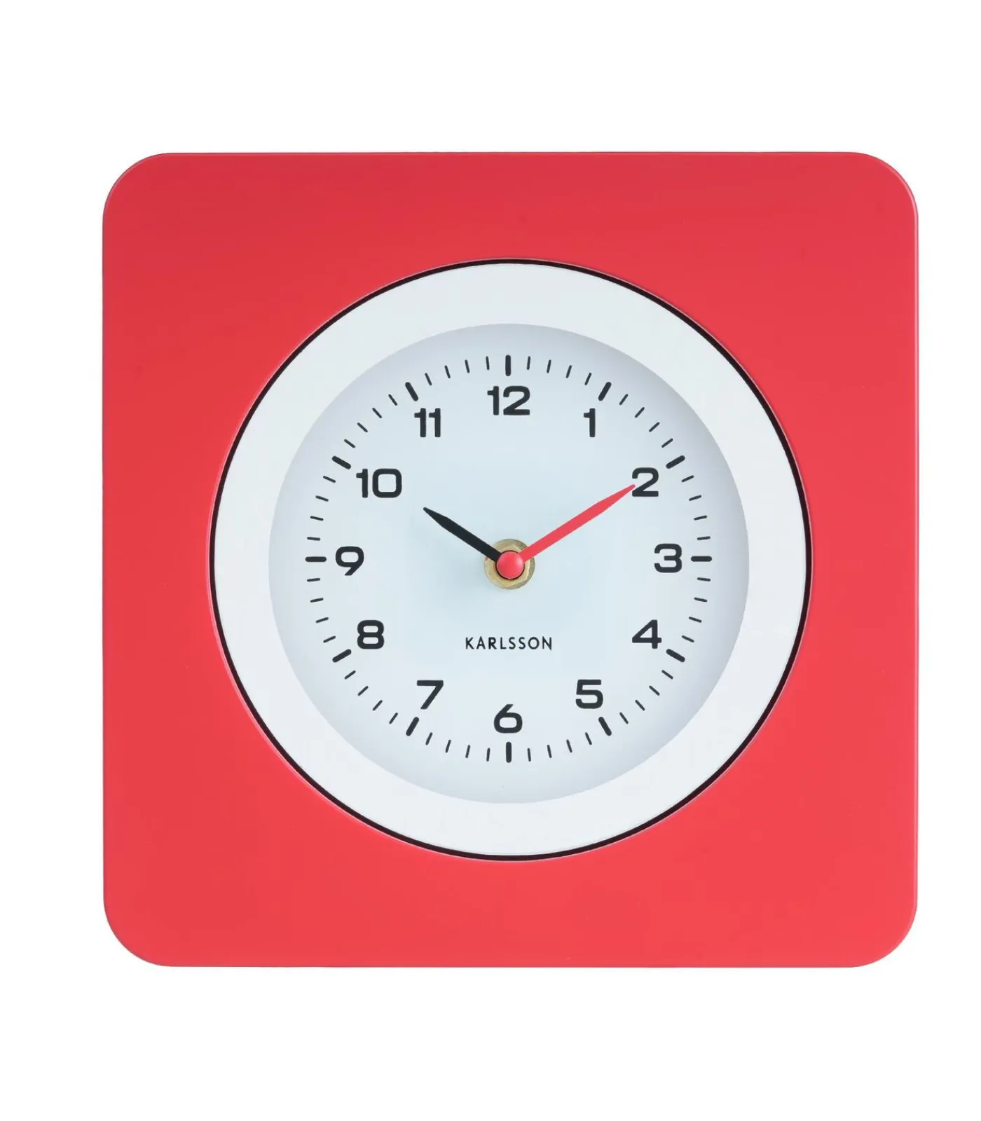 Best Wandklok New Vintage - Helderrood - 4.4x22x22cm Klokken