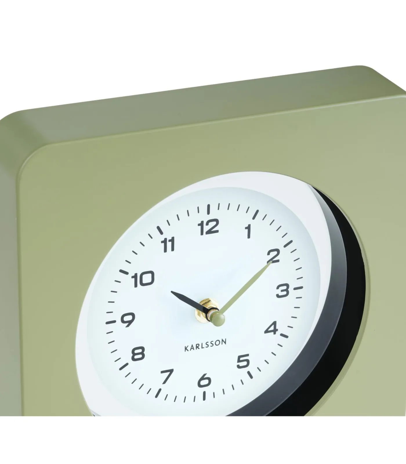 Outlet Wandklok New Vintage - Legergroen - 4.4x22x22cm Klokken