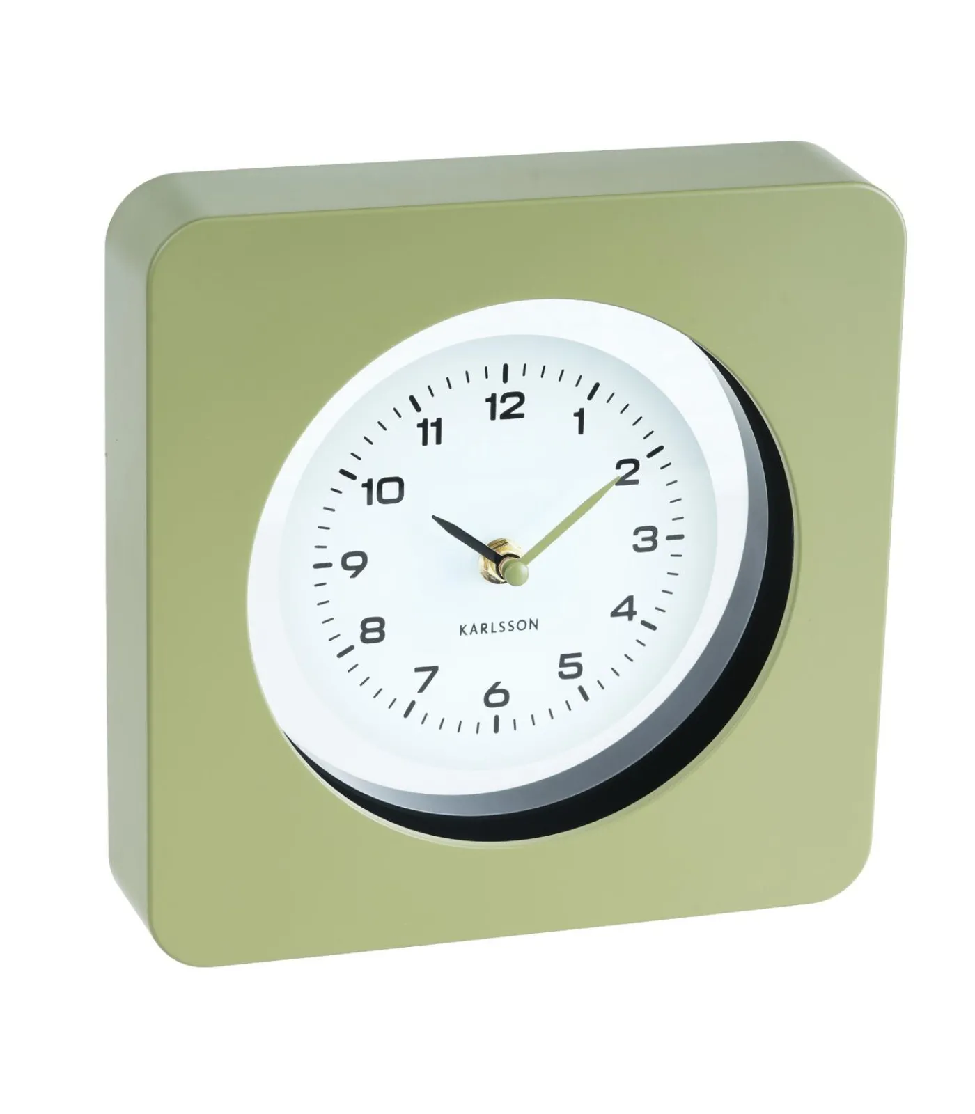 Outlet Wandklok New Vintage - Legergroen - 4.4x22x22cm Klokken