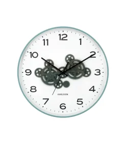 Discount Wandklok Open Gear - Blauw - 40.8x40.8x40.8cm Klokken