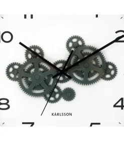 Discount Wandklok Open Gear - Blauw - 40.8x40.8x40.8cm Klokken