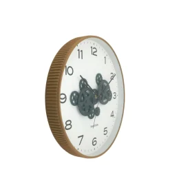 Sale Wandklok Open Gear - Geel - 40.8x40.8x40.8cm Klokken