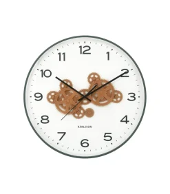 Hot Wandklok Open Gear - Groen - 40.8x40.8x40.8cm Klokken