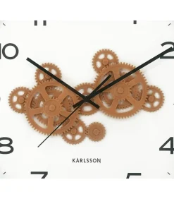 Hot Wandklok Open Gear - Groen - 40.8x40.8x40.8cm Klokken