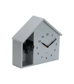 Wandklok Peeking Doggy - Grijs - 24.9x24.9x27cm Klokken