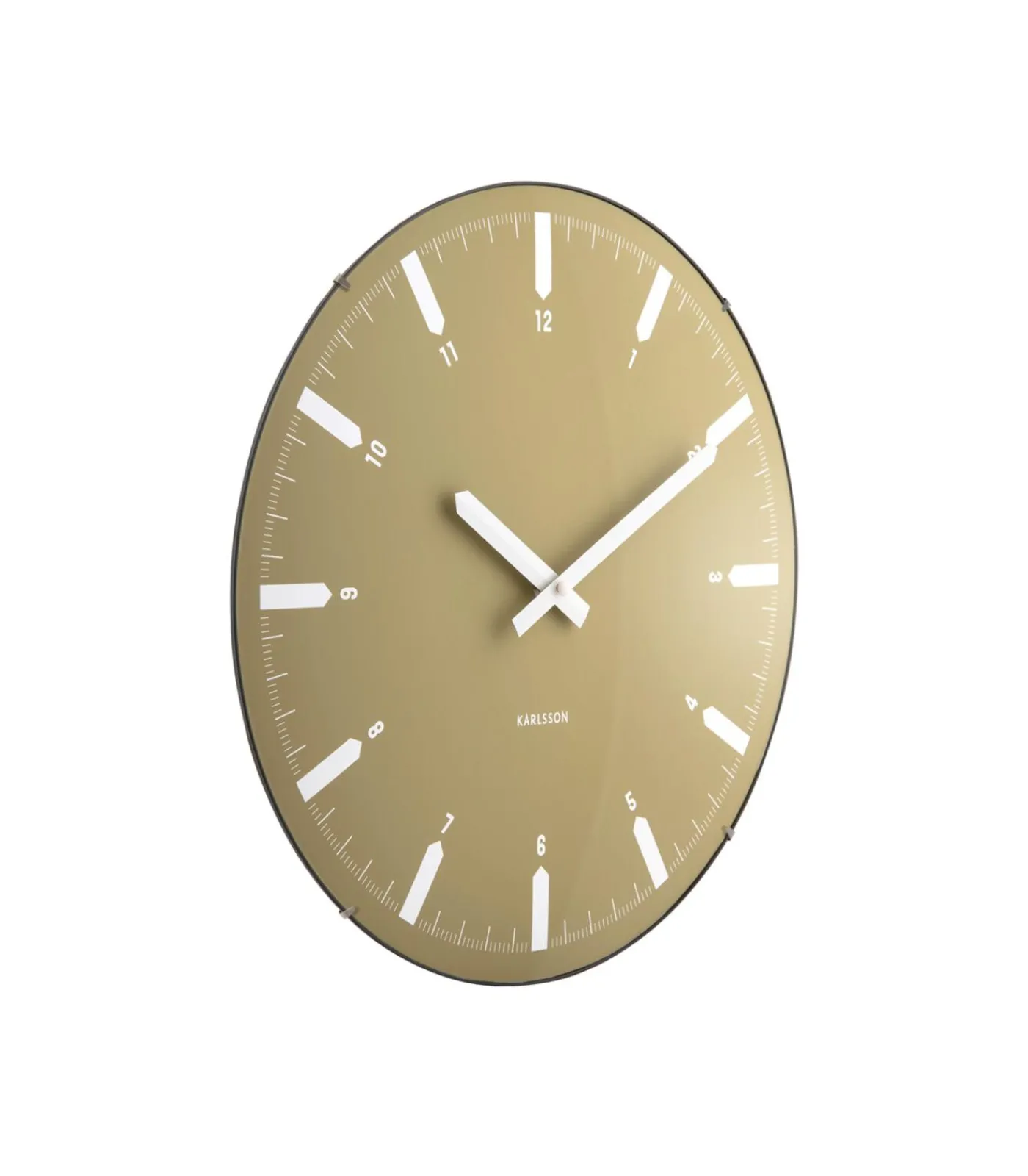 Outlet Wandklok Realista Dome - Groen - 35x35x35cm Klokken