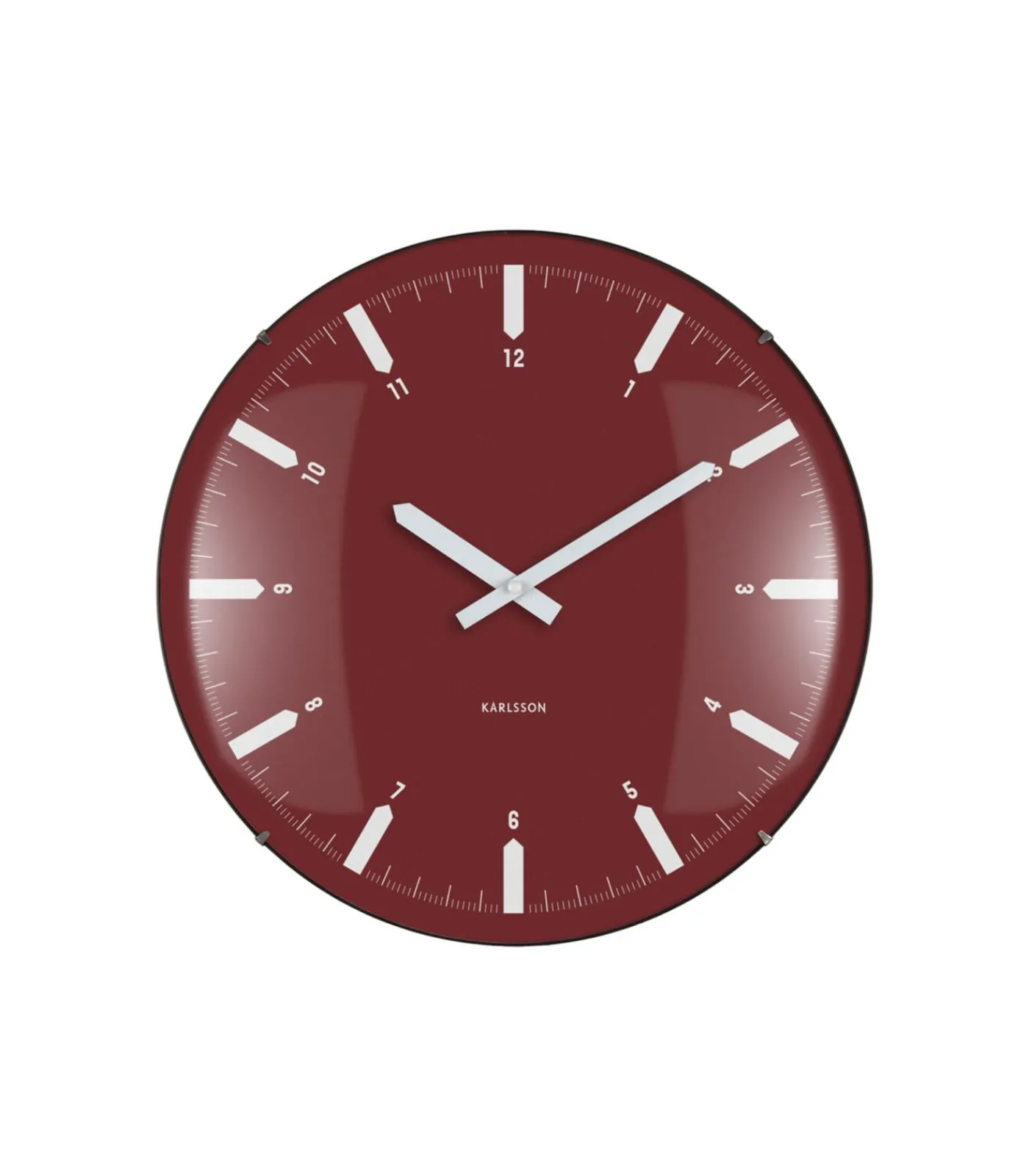 Discount Wandklok Realista Dome - Rood - 35x35x35cm Klokken