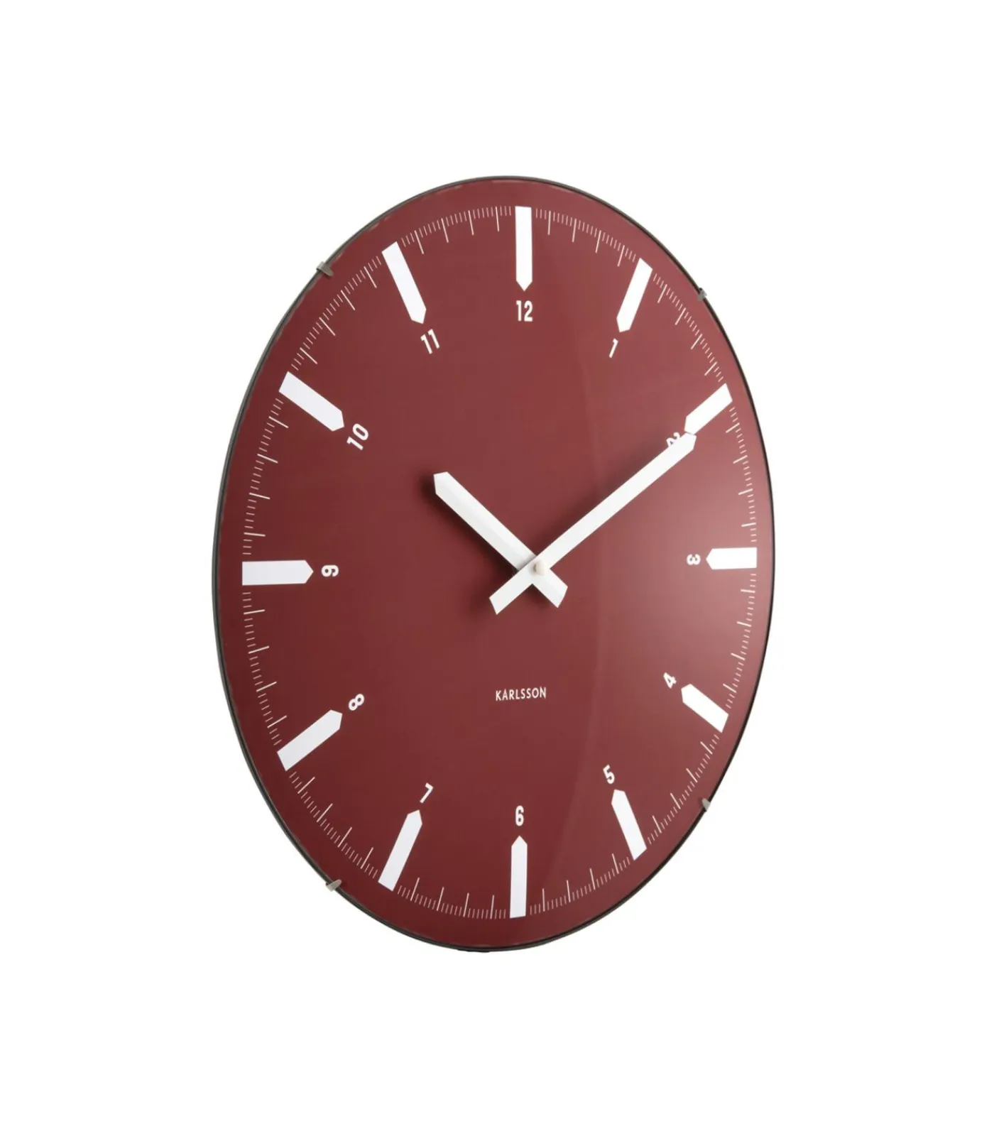 Discount Wandklok Realista Dome - Rood - 35x35x35cm Klokken