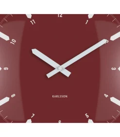 Discount Wandklok Realista Dome - Rood - 35x35x35cm Klokken