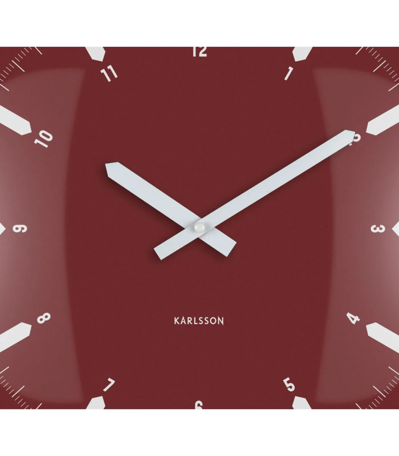 Discount Wandklok Realista Dome - Rood - 35x35x35cm Klokken