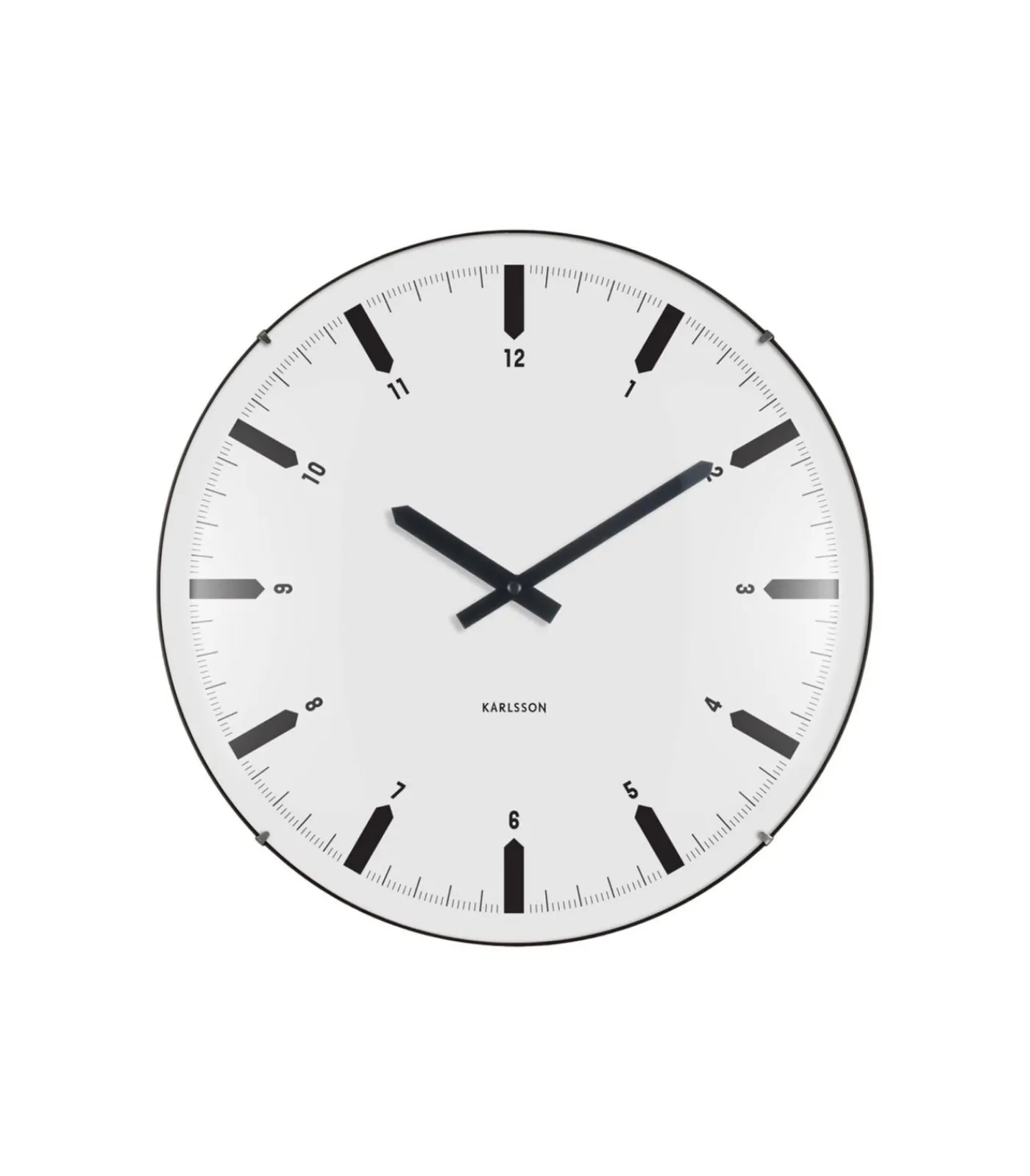 Wandklok Realista Dome - Wit - 35x35x35cm Klokken