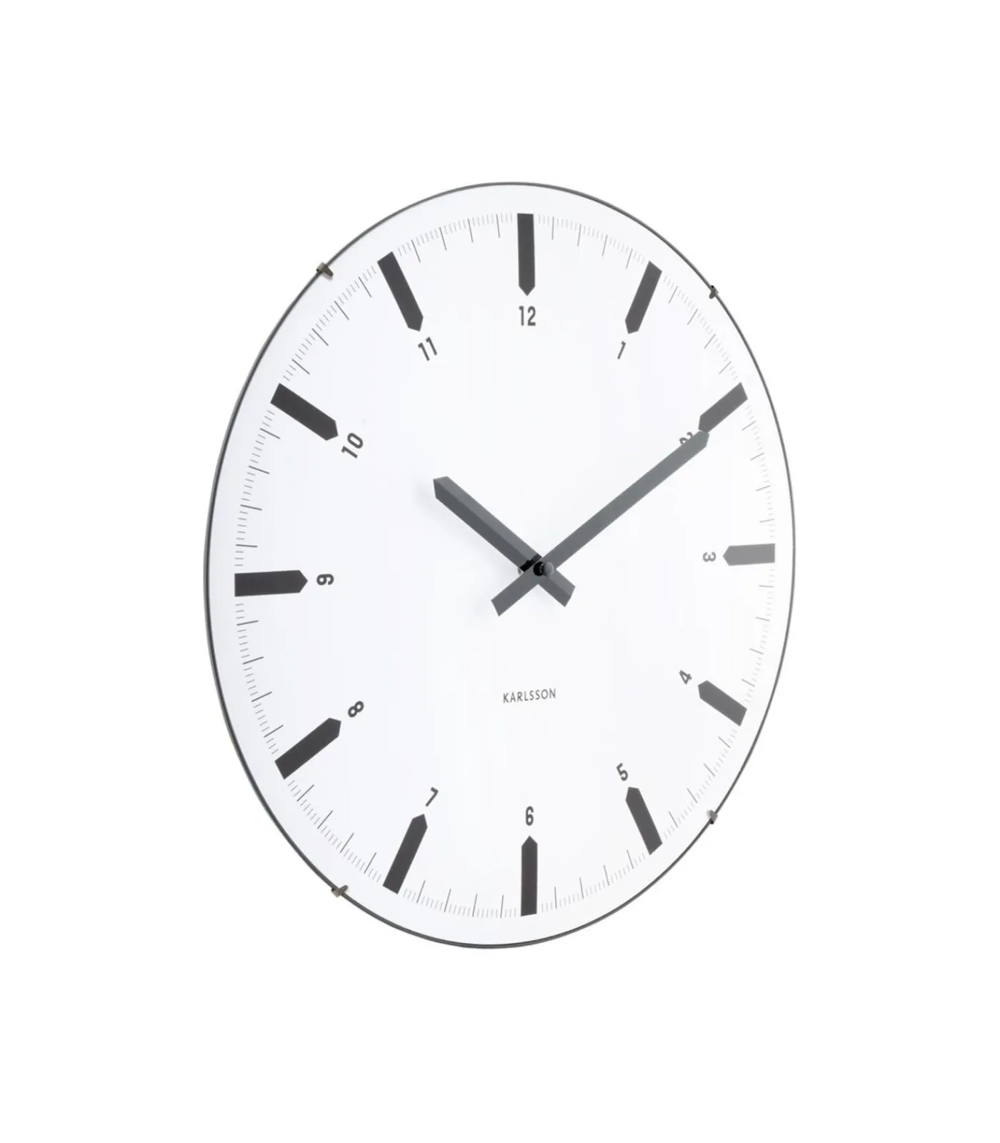 Wandklok Realista Dome - Wit - 35x35x35cm Klokken