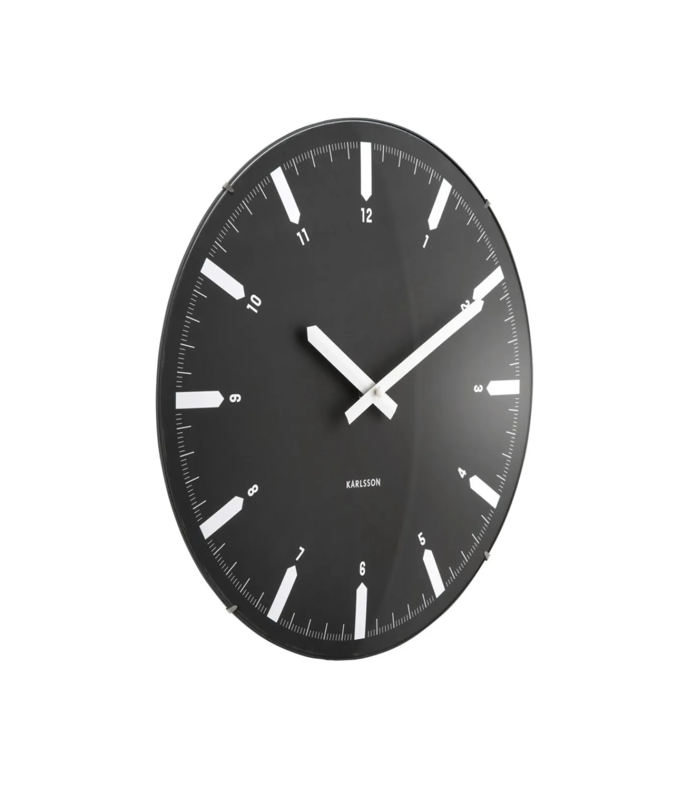 Best Wandklok Realista Dome - Zwart - 35x35x35cm Klokken