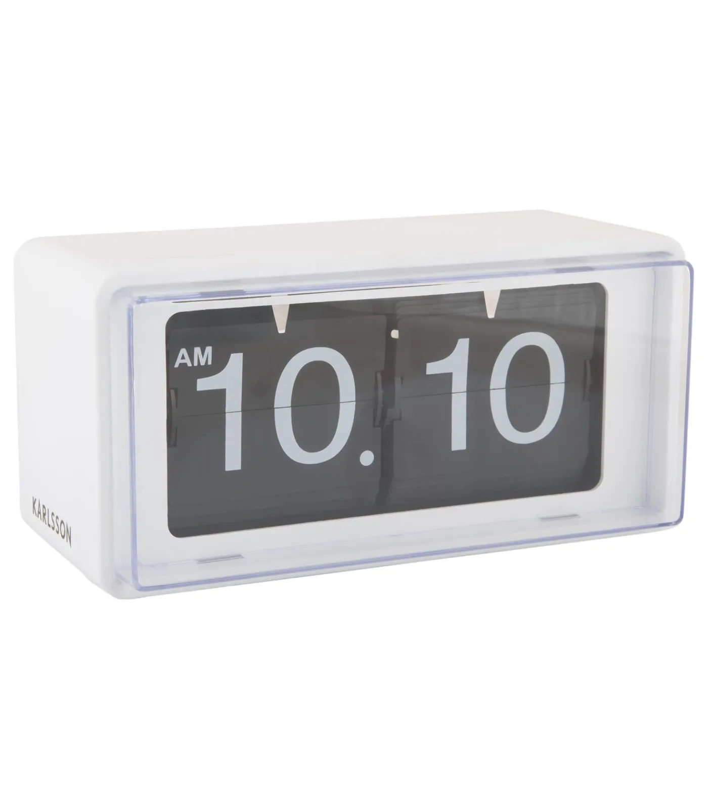 Clearance Wandklok Retro Boxed Flip - Mat wit - 20x10x10cm Klokken