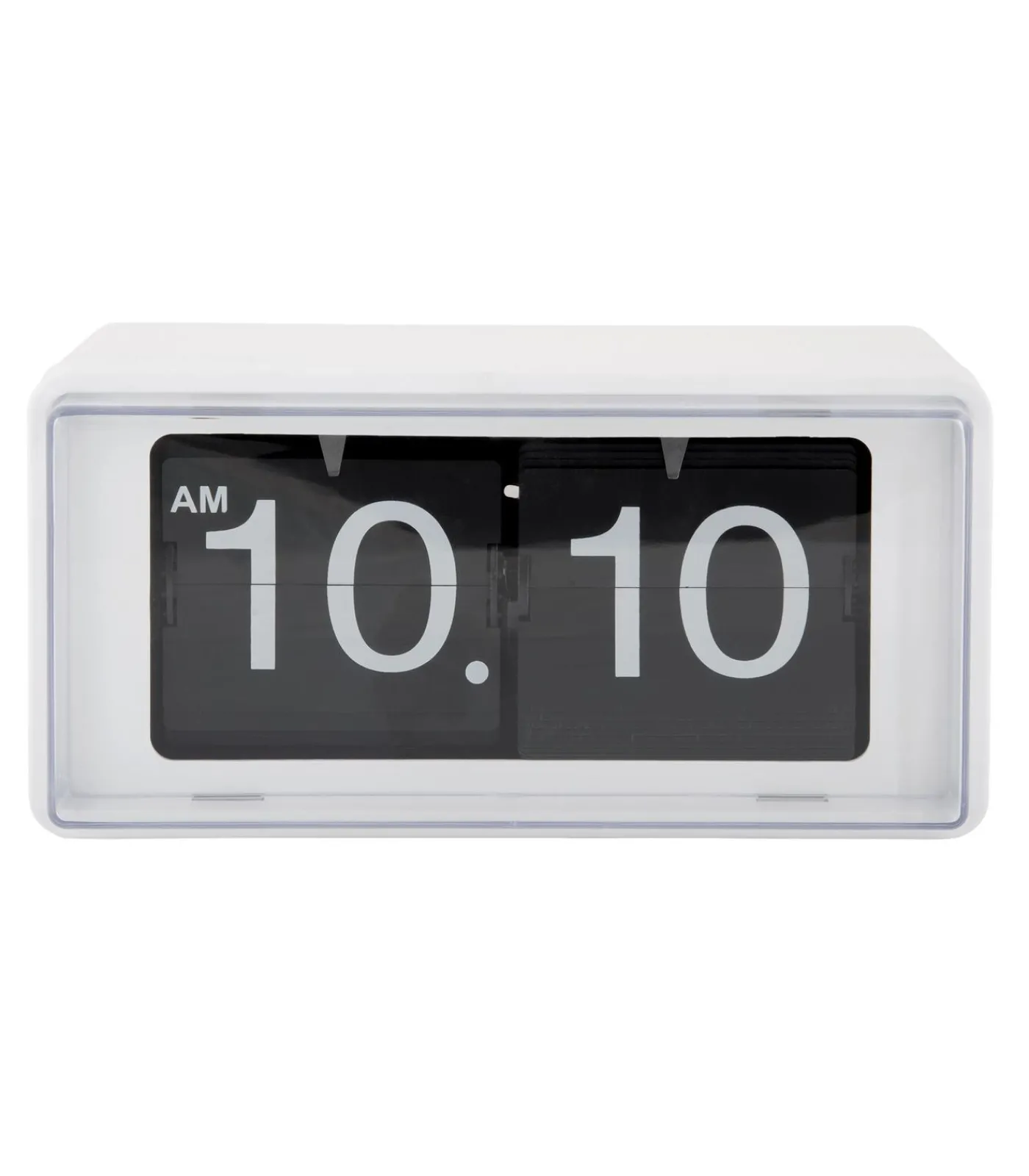 Clearance Wandklok Retro Boxed Flip - Mat wit - 20x10x10cm Klokken