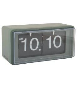 Discount Wandklok Retro Boxed Flip - Jungle groen - 20x10x10cm Klokken