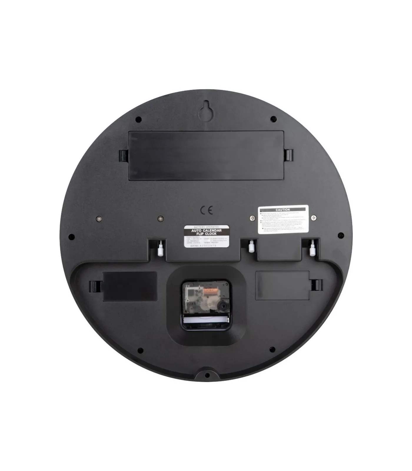 Clearance Wandklok Round Flip - Wit - 11x32.6x32.6cm Klokken